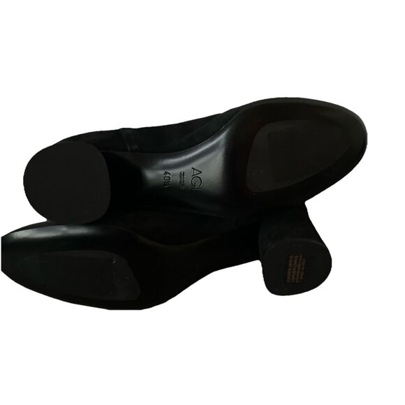 $495 AGL Veta Black Cap Toe Velour Bootie with Heel Size 40.5 US 10.5 - Picture 5 of 5